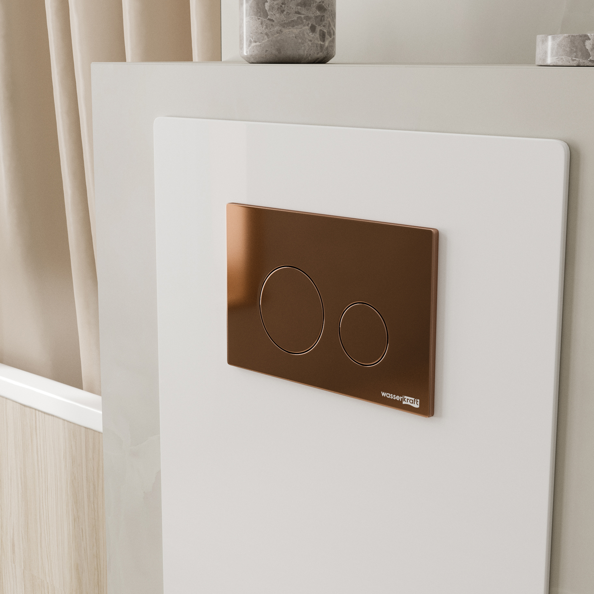 Инсталляция WasserKraft Abens 20TLT.010.ME.WH.RG03 для подвесного унитаза, с кнопкой