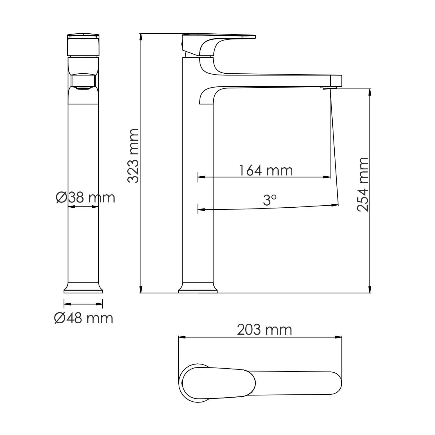 Смеситель для раковины WasserKRAFT Weida 3103H