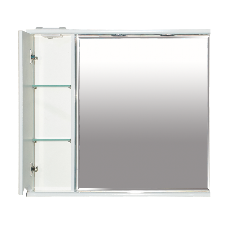 Зеркало-шкаф Misty Элвис 85 L, белый