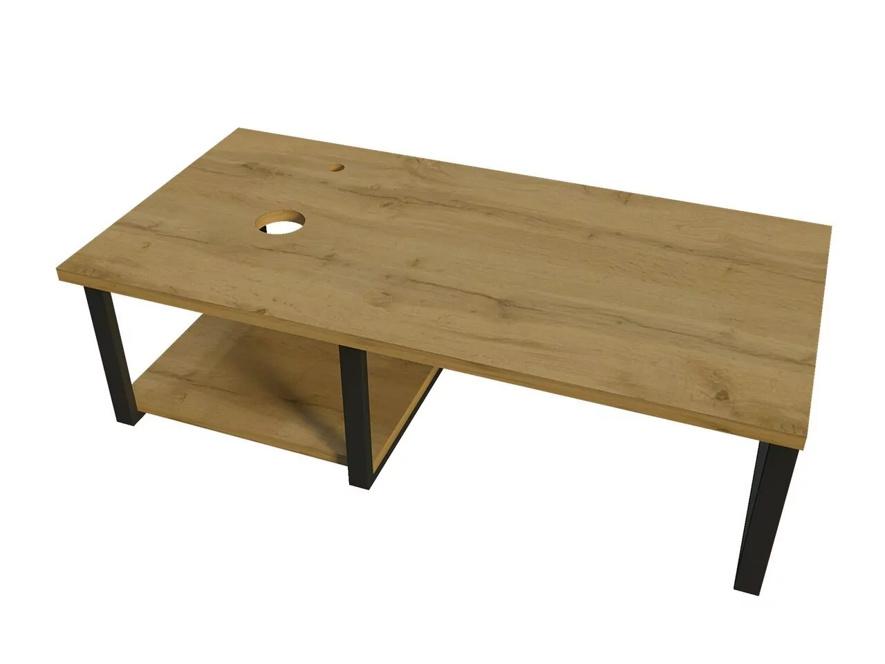 Столешница под накладную раковину 1Marka Grunge loft 120 на кронштейнах, под стиральную машину, дуб вотан