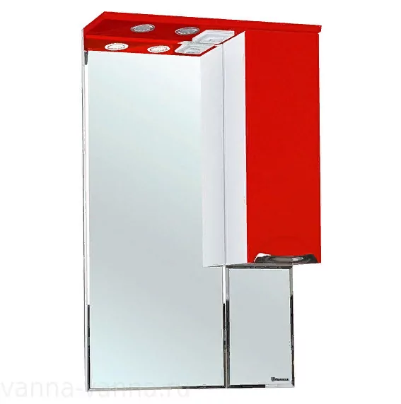 Зеркало со шкафчиком Bellezza Альфа 55 R свет, красный