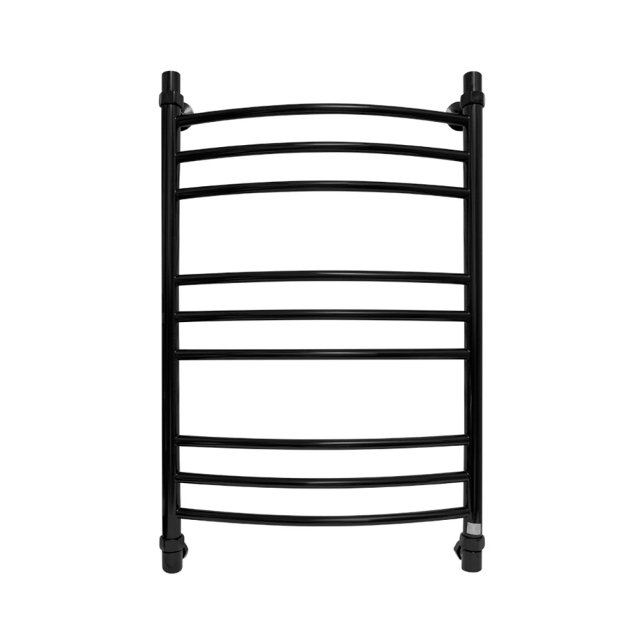 Полотенцесушитель водяной Energy Prestige 800x500 черный матовый, форма лесенка, нержавеющая сталь, 830мм х560 мм