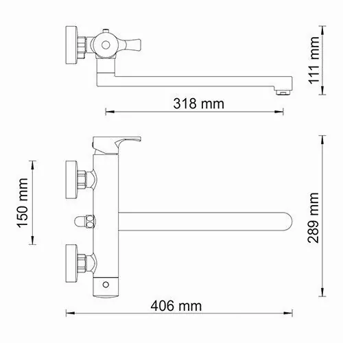 Смеситель для ванны WasserKraft Berkel 4802L хром от магазина Vanna-Vanna.ru!