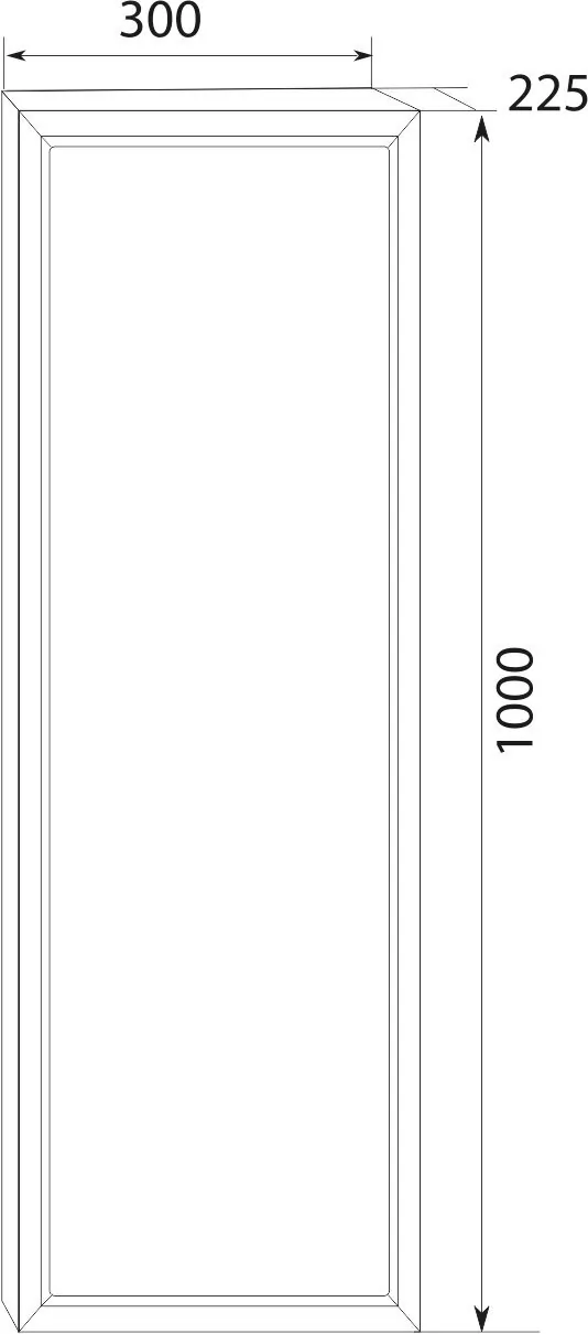 Пенал подвесной 1Marka Milacco 30П Onyx R, 1 дверь, оникс