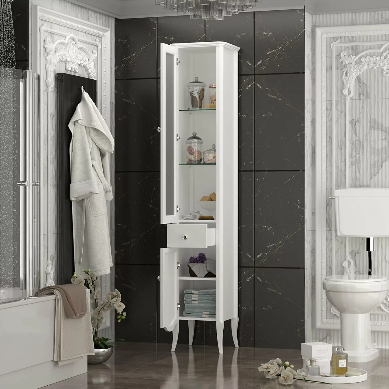 Пенал Opadiris Брунелла 37 L белый