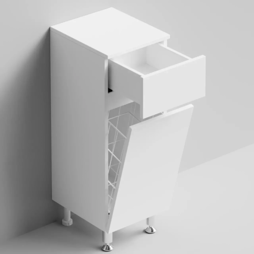 Тумба-комод Vod-ok Тендер 30 с корзиной для белья, белая