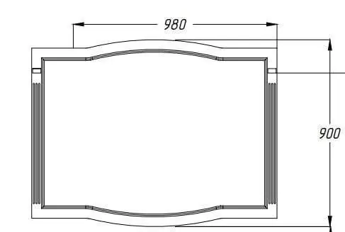 Зеркало Opadiris Лаура 120 белый матовый