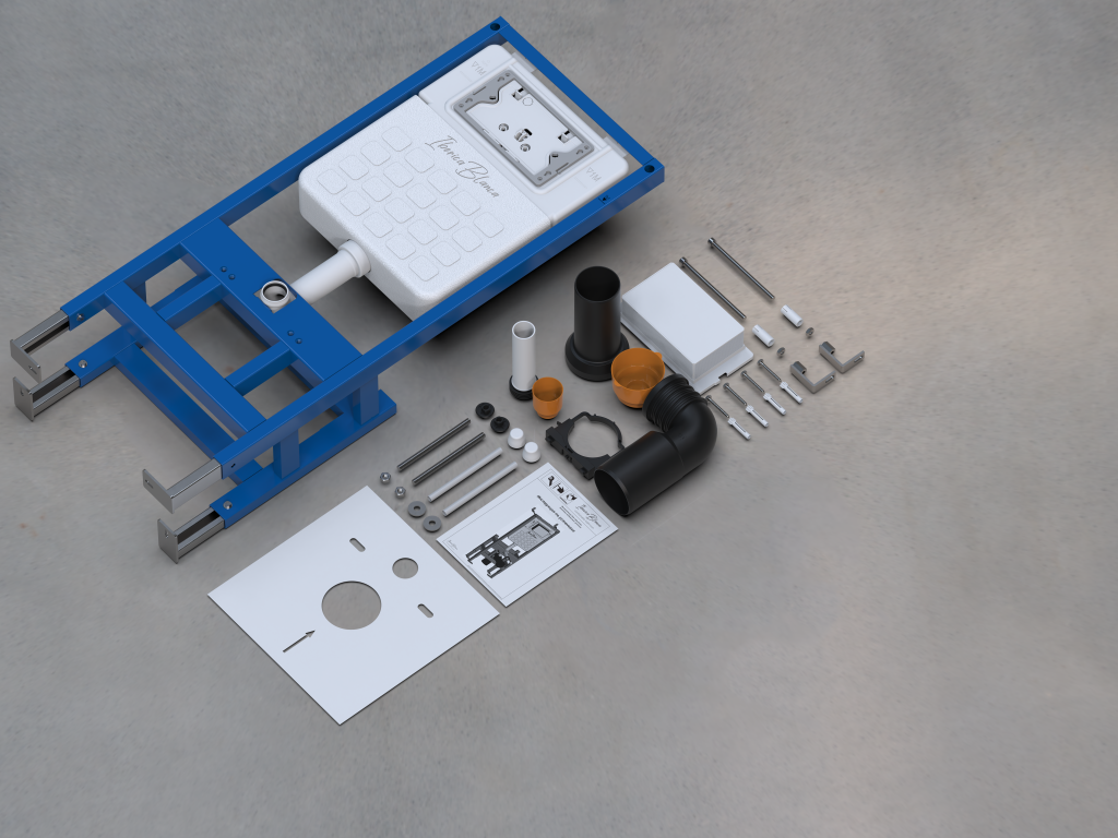 Инсталляция для подвесного унитаза IBERICA BLANCA LIBERO свободностоящая