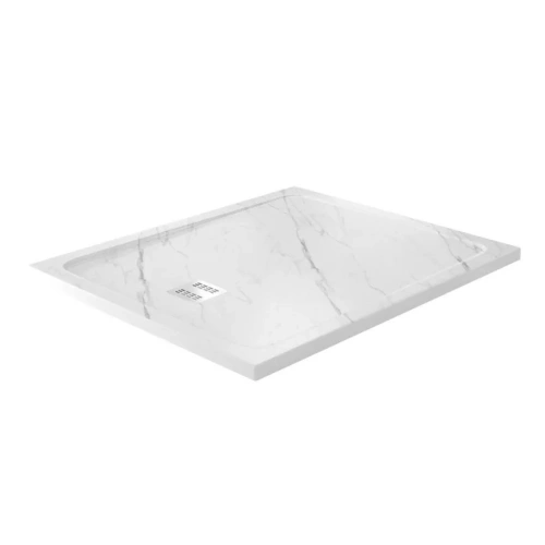 Поддон для душа WasserKraft Rhin 44T10 120х100 прямоугольный, из искусственного камня, белый мрамор от магазина Vanna-Vanna.ru!