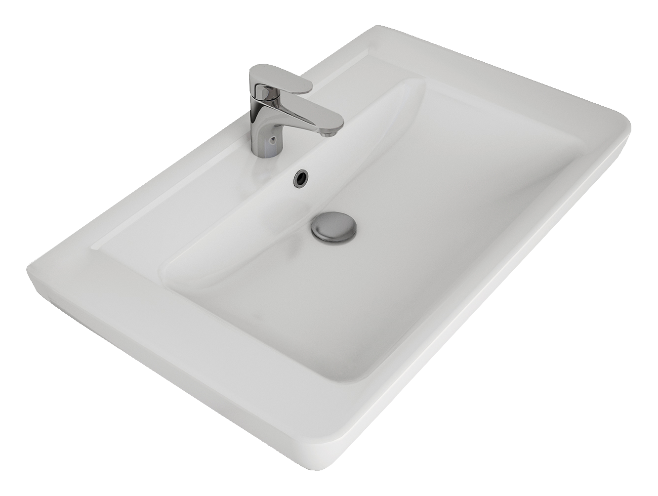 Тумба с раковиной Brevita Vega 80 подвесная, зеленый/патина золото