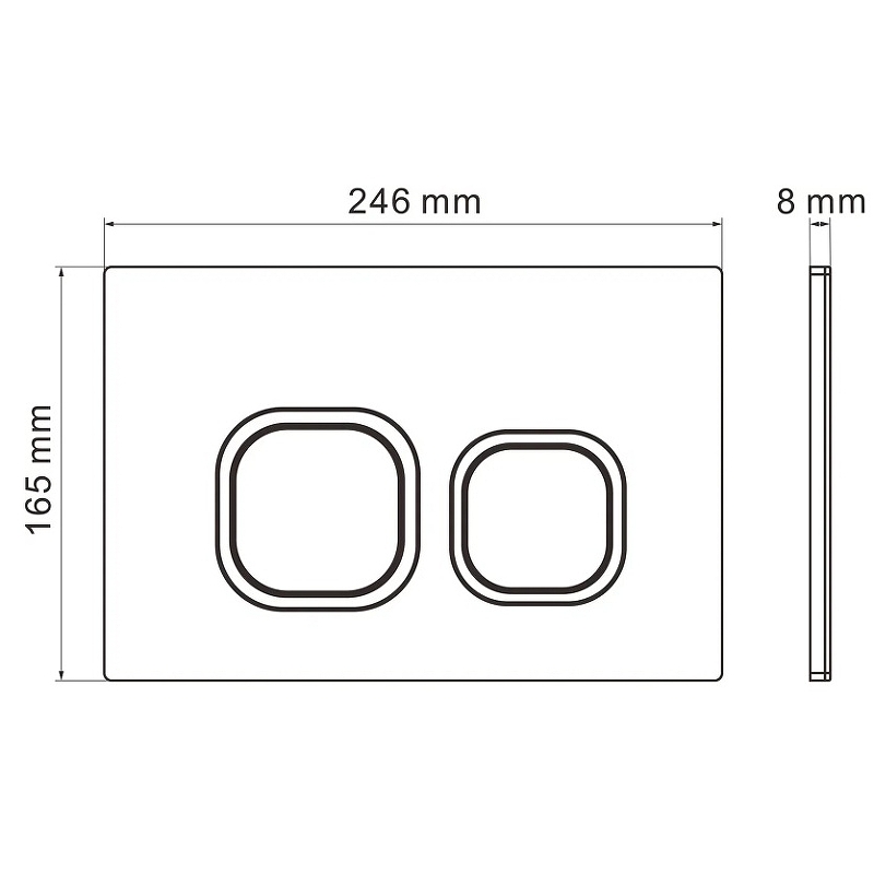 Кнопка смыва Iberica Blanca IB.B083.007.000 механическая, серый матовый