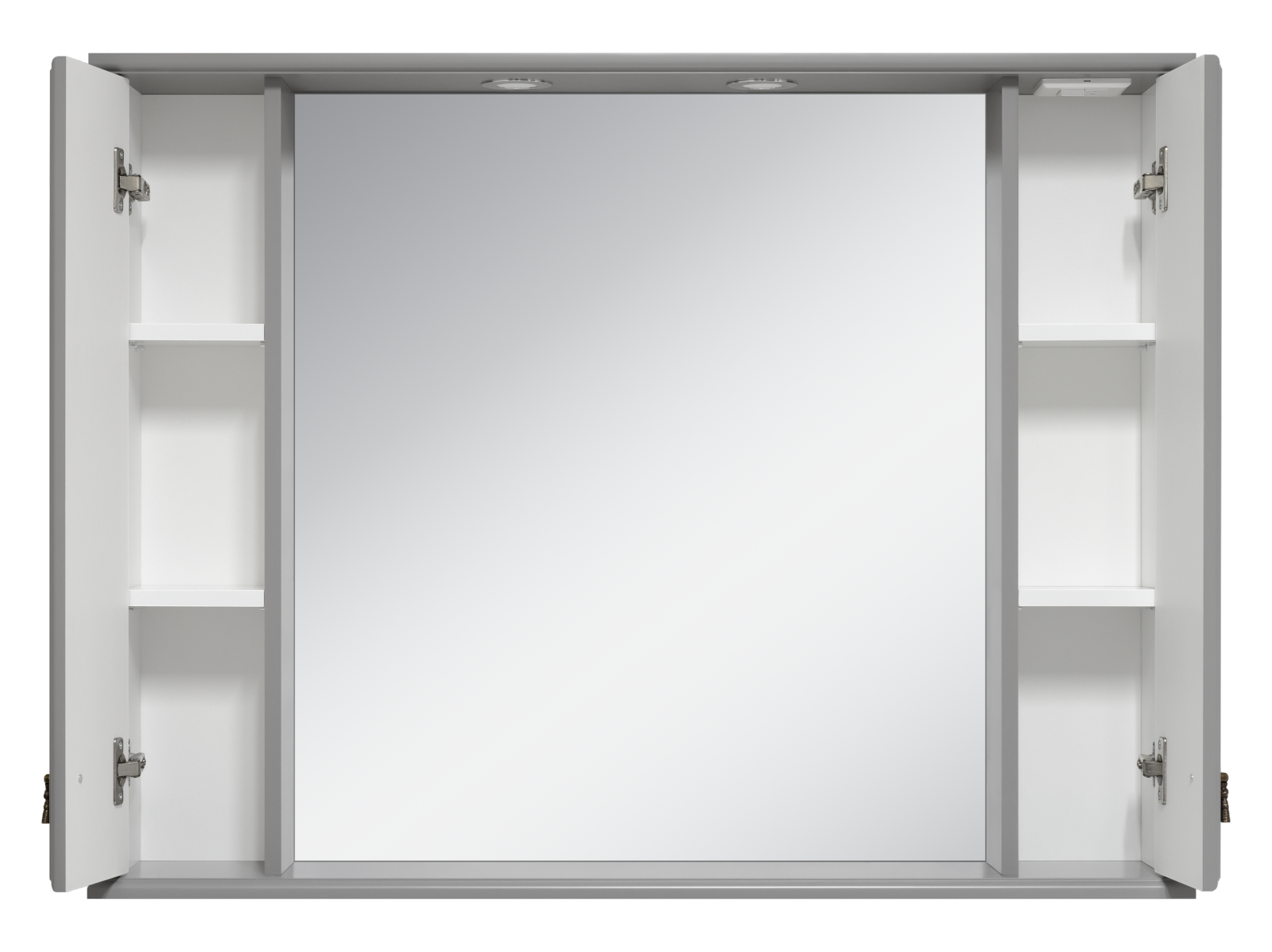 Зеркало с шкафчиком Misty Лувр 105, серый