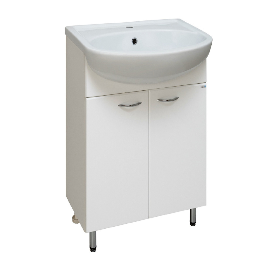 Тумба напольная Runo Уют 50 с раковиной Уют 50, белый