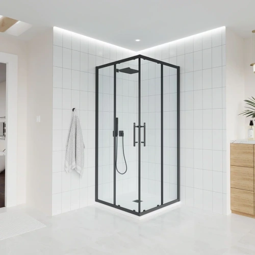 Душевой угол Veconi Evo 300 B, 1000х800x1950, черный матовый, прозрачное стекло от магазина Vanna-Vanna.ru!