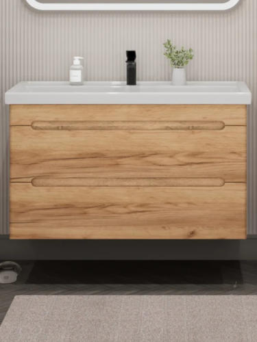 Тумба подвесная SanStar Diva 100 с раковиной Фостер 100, Gold Craft