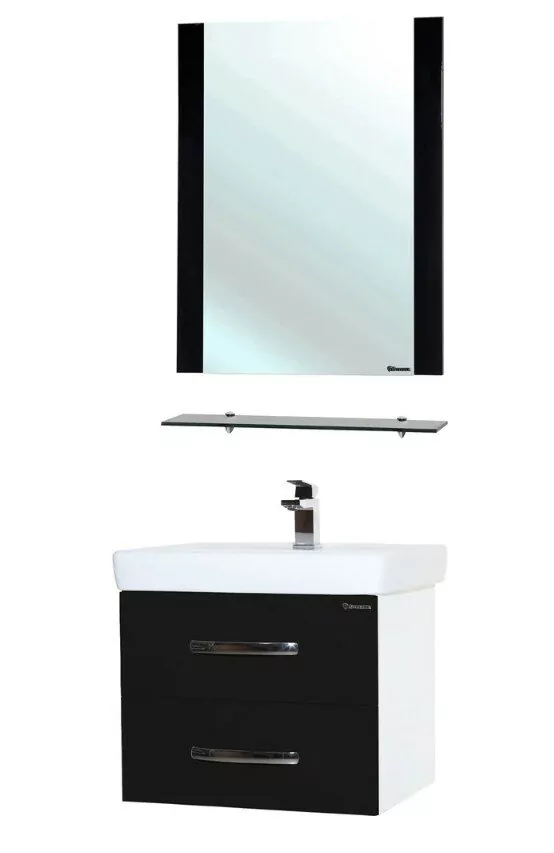 Мебель для ванной Bellezza Рокко 50 комплект, подвесной, черный