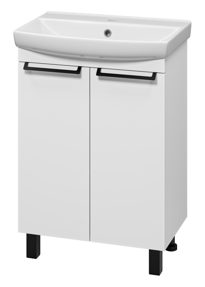 Тумба с раковиной Misty Клермонт 60 белый