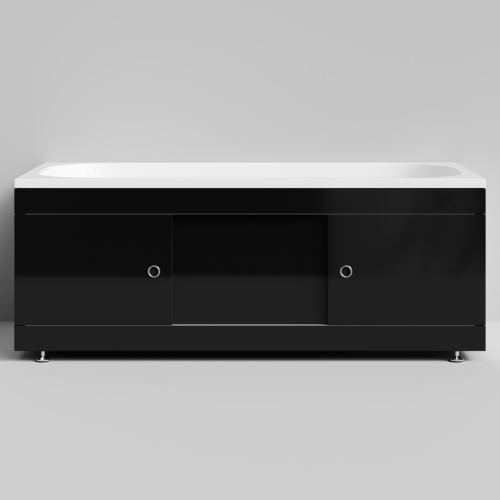 Экран под ванну Vod-ok Купе 150 раздвижной Черный глянец