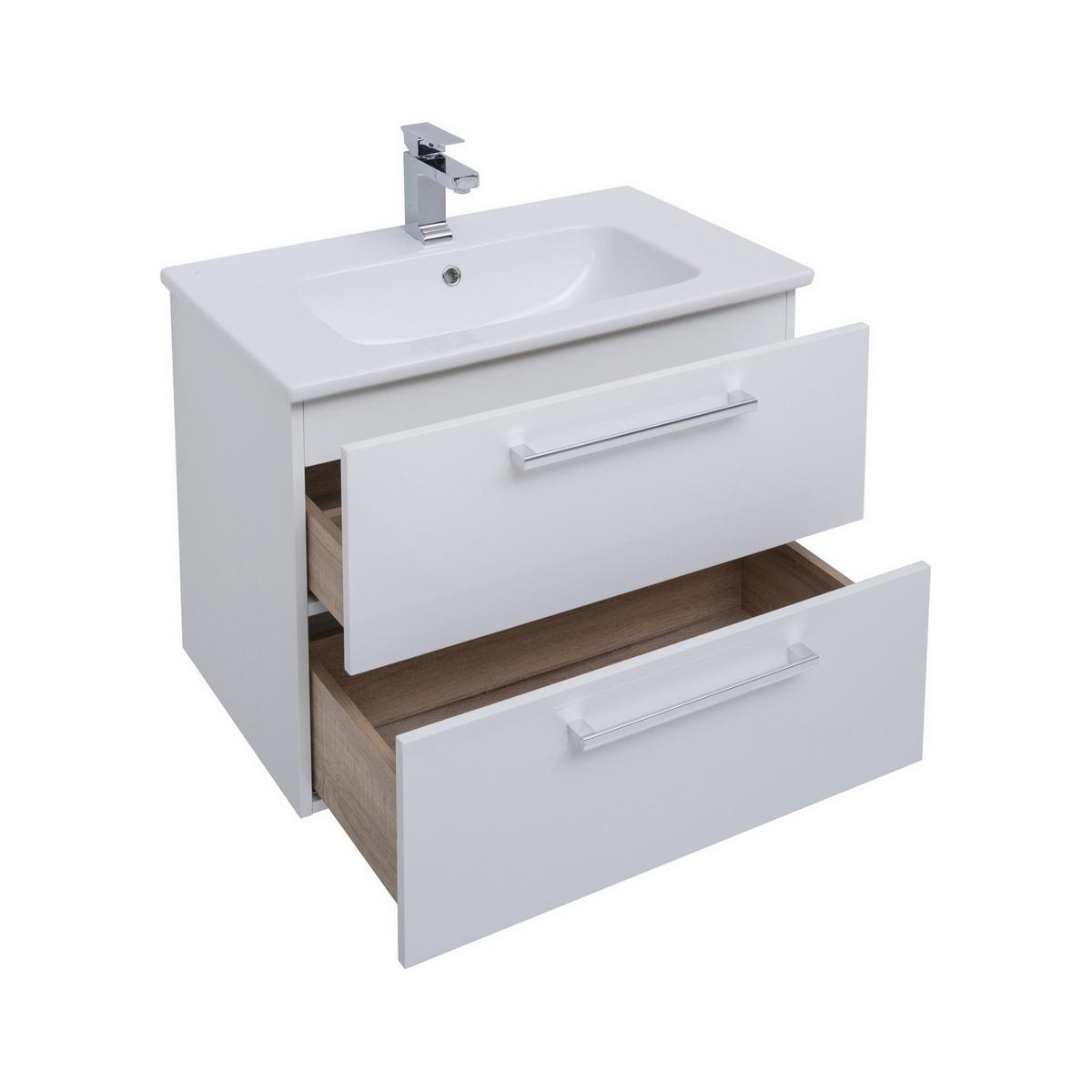 Тумба с раковиной подвесная Dreja Gio 80 см, белый