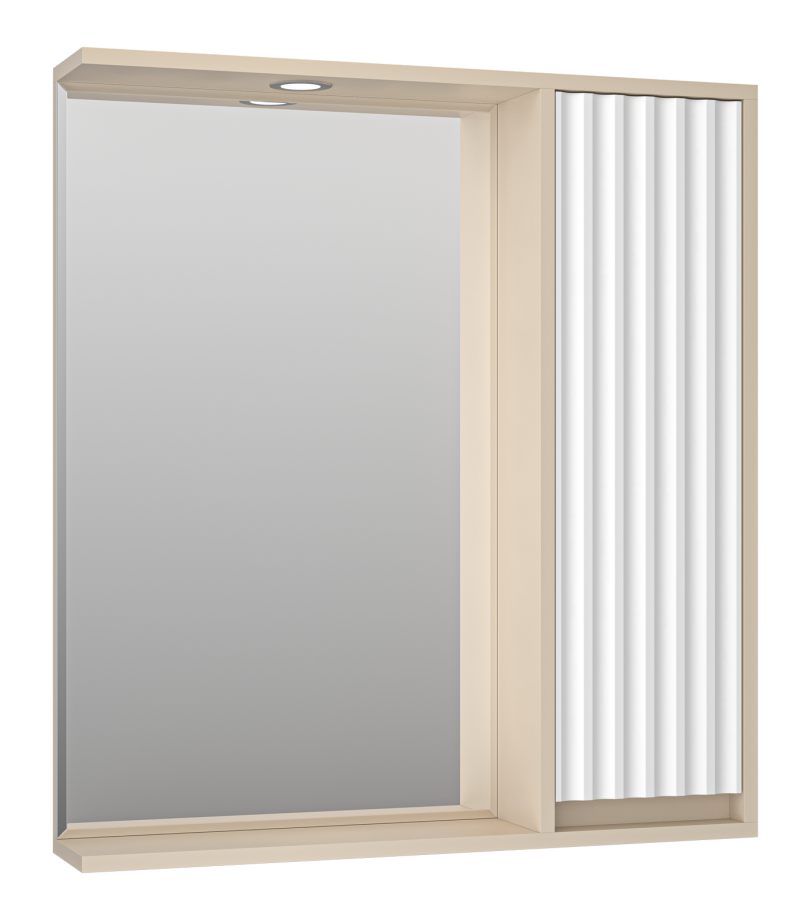 Зеркало-шкаф Brevita Balaton 75 R, белый/бежевый