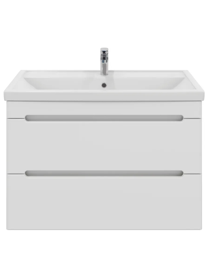 Тумба подвесная SanStar Адель 100 с раковиной Фостер 100, белая