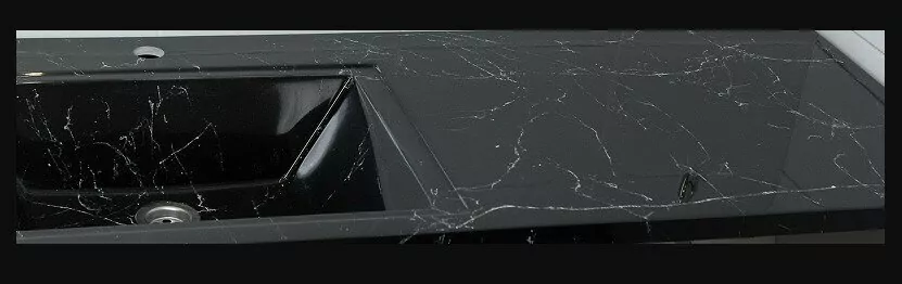 Раковина Stella Polar Мадлен 120 L черный мрамор