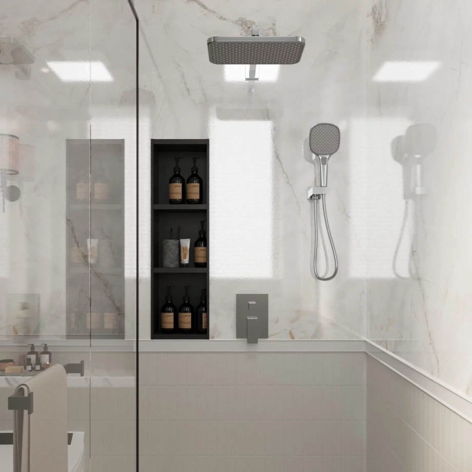 Встраиваемая душевая система Veconi AVELLA AV-410-C-C4, Хром глянец