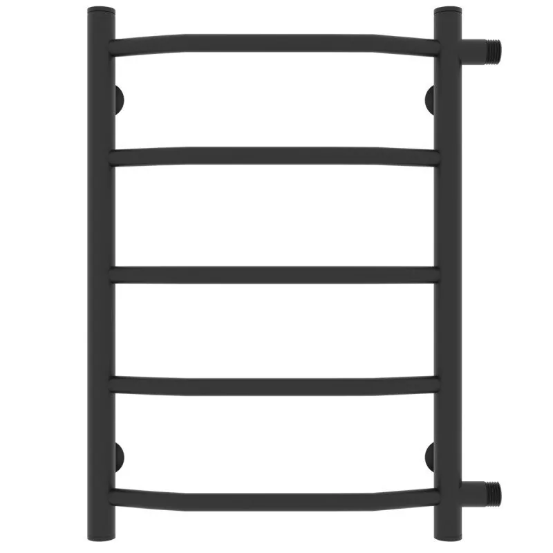 Полотенцесушитель водяной Laris Виктория П5 400х600 МЦ-1 боковой, черный матовый