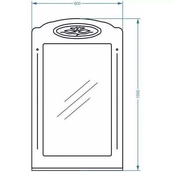 Зеркало Stella Polar Кармела 60 белая ольха