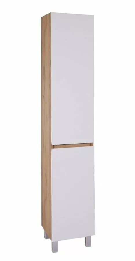 Пенал Асб-мебель Марко 35 R напольный, белый/дуб золотой