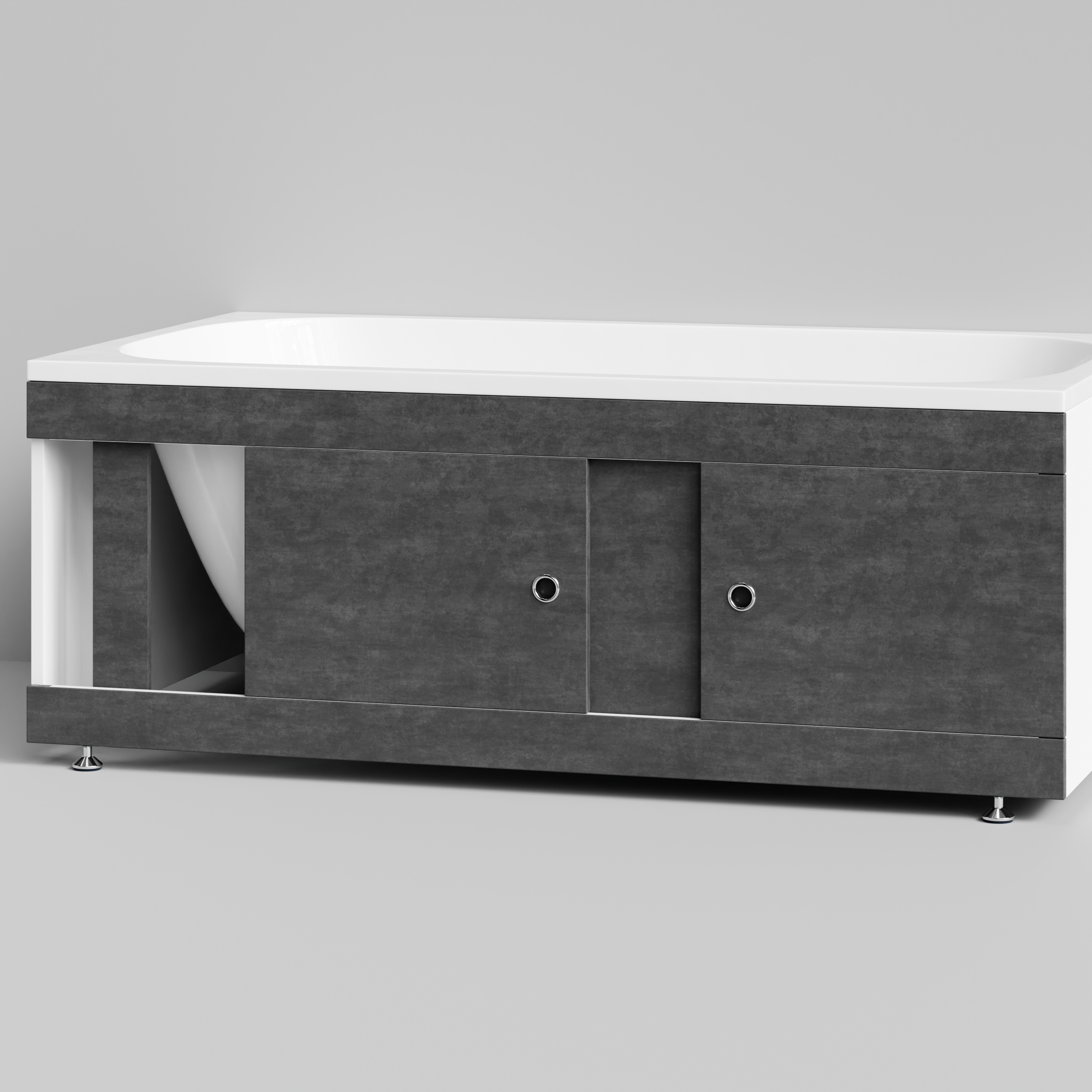 Экран под ванну Vod-ok Купе 150 раздвижной Серый камень