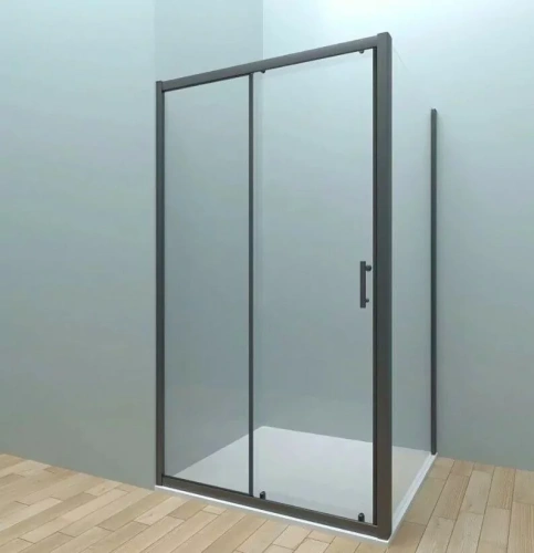 Душевой уголок Veconi RV072B-10090-01-C4 100х90 без поддона, прозрачное стекло, черный матовый от магазина Vanna-Vanna.ru!