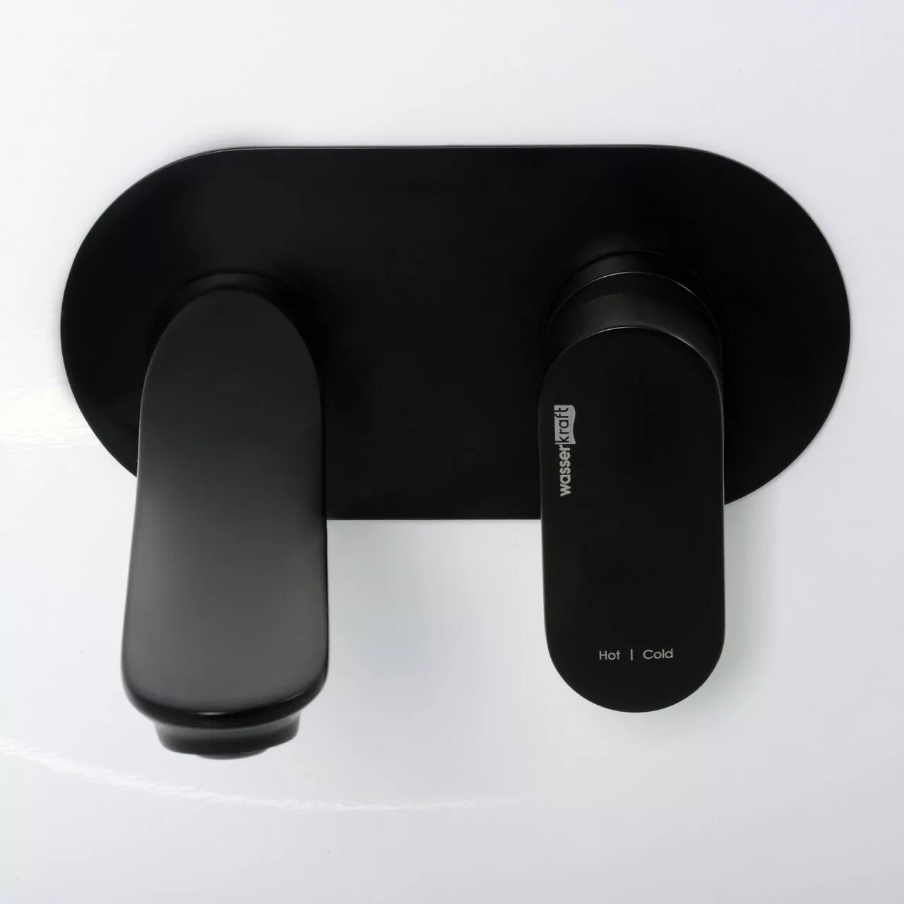 Смеситель для раковины WasserKraft Elbe 7430 черный Soft-touch