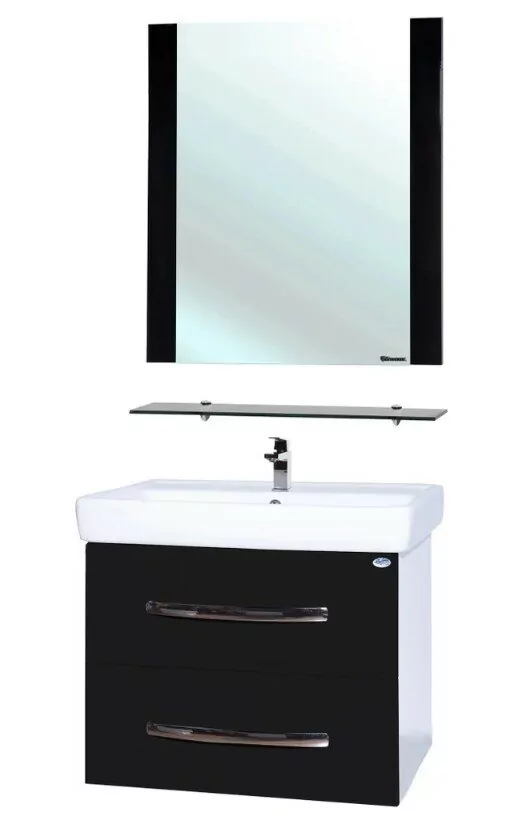 Тумба с раковиной Bellezza Рокко 50 подвесная черная