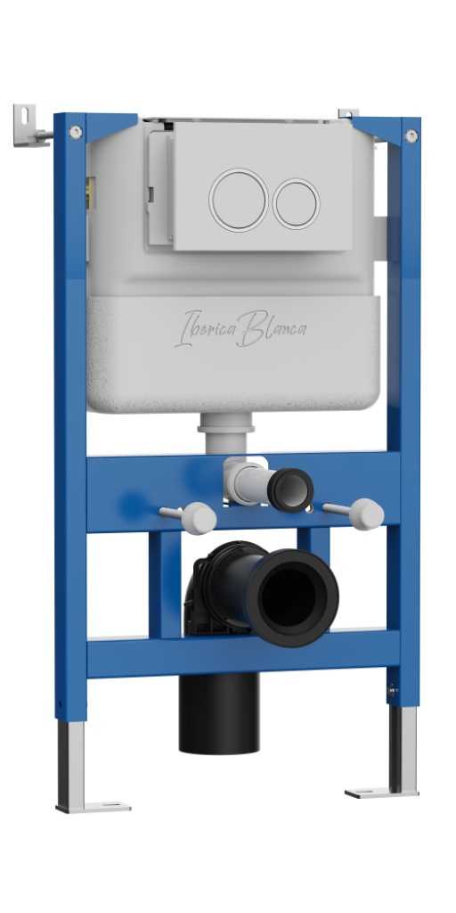 Инсталляция для подвесного унитаза IBERICA BLANCA SILENCIO PNEUMATICO CORTO с пневматическим управлением (IB.800APC)