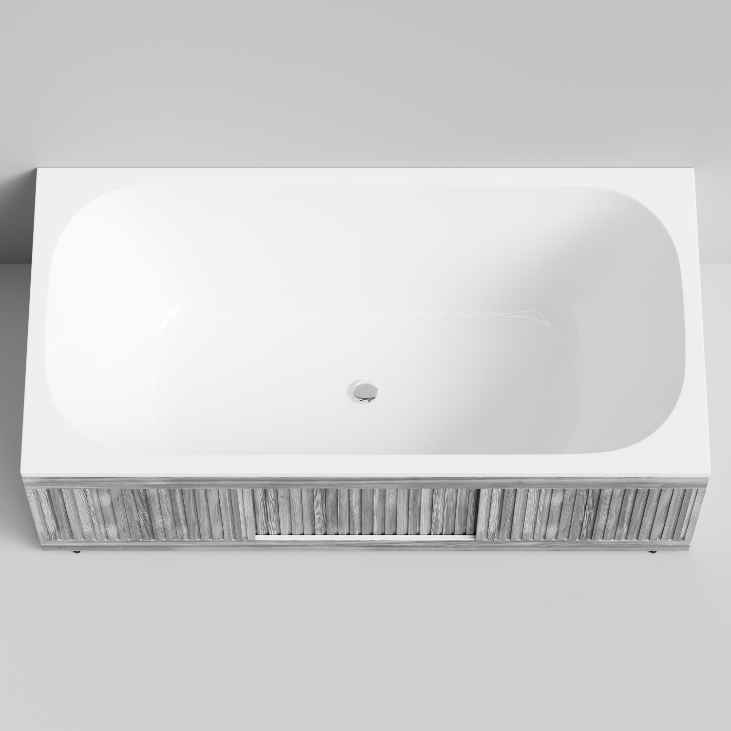 Экран под ванну Vod-ok Тач 170 раздвижной Лиственница структурная контрастно-серая