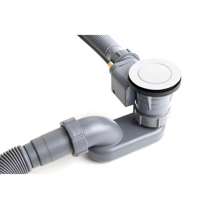 Слив-перелив для ванны полуавтомат Delice DLR000017 Белый глянец