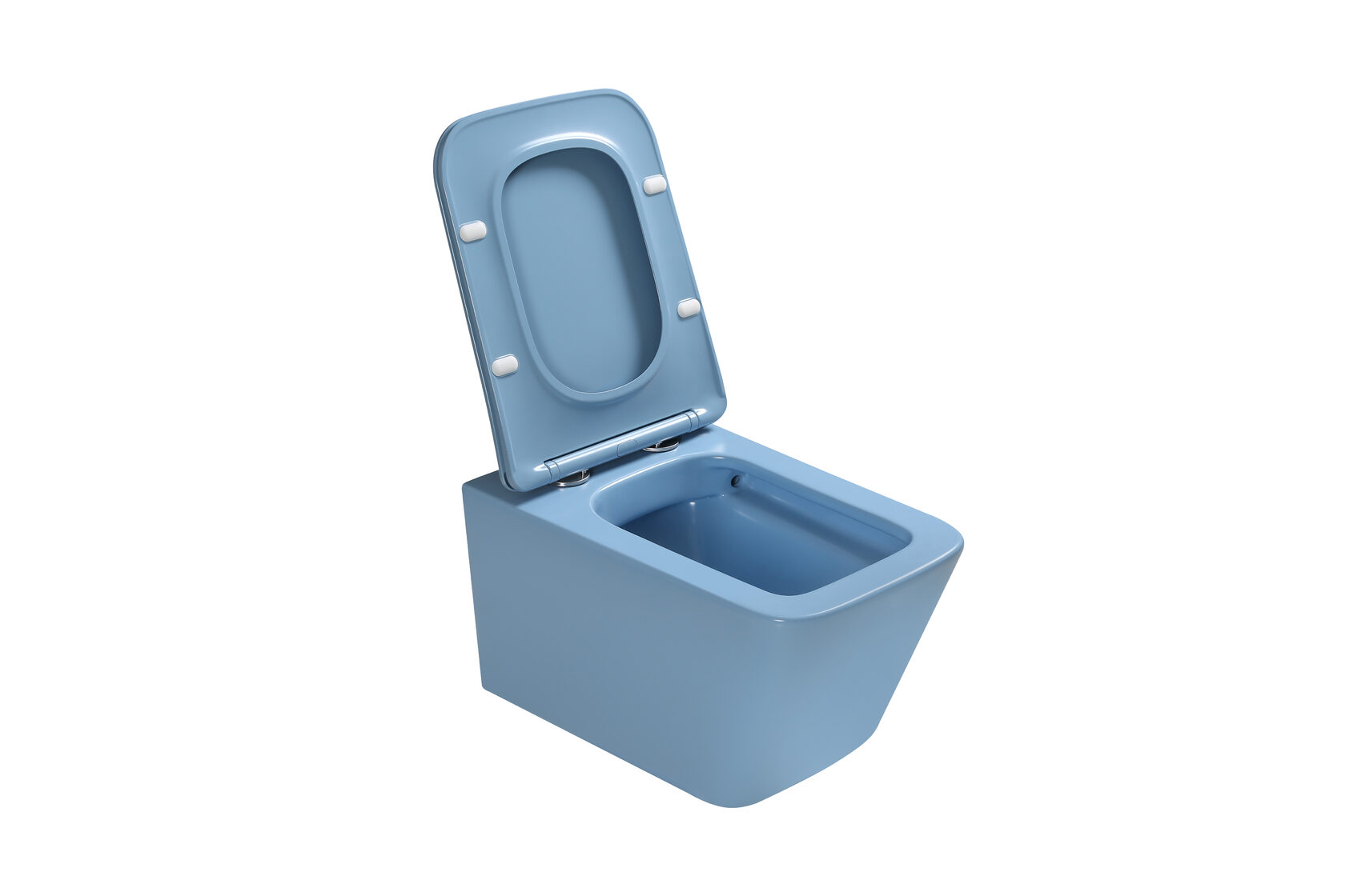 Унитаз SantiLine SL-5007BL подвесной, голубой матовый