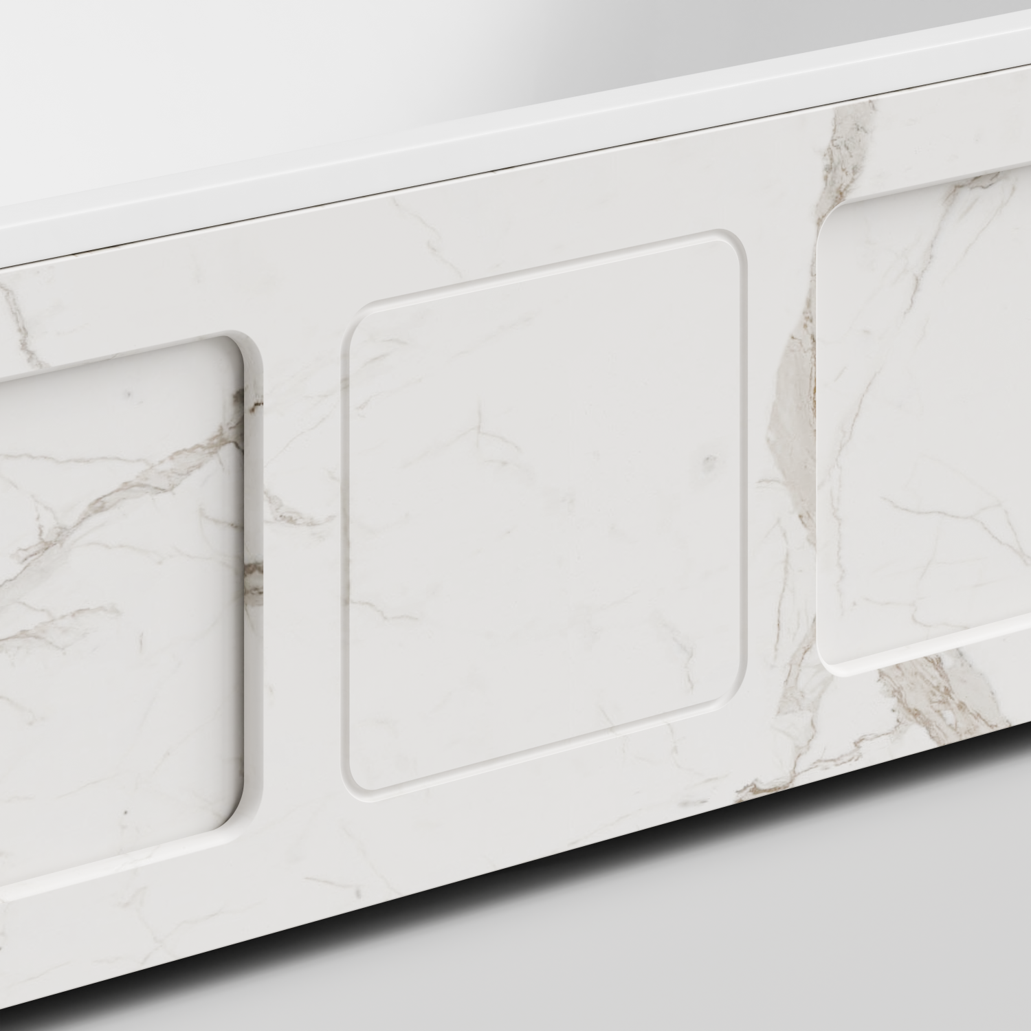 Экран под ванну Vod-ok Хит 180 раздвижной Мрамор Белый натур милк