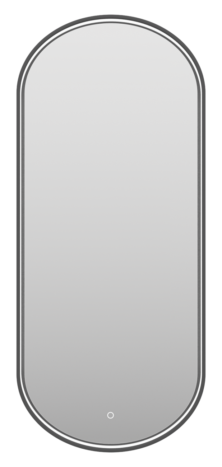 Зеркало Brevita Saturn 500x1150 свет, черный матовый