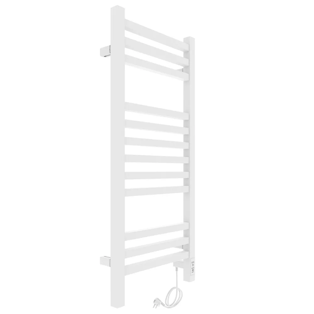 Полотенцесушитель электрический Laris Астор ЧК П12 350х900 с терморегулятором, правый, белый матовый