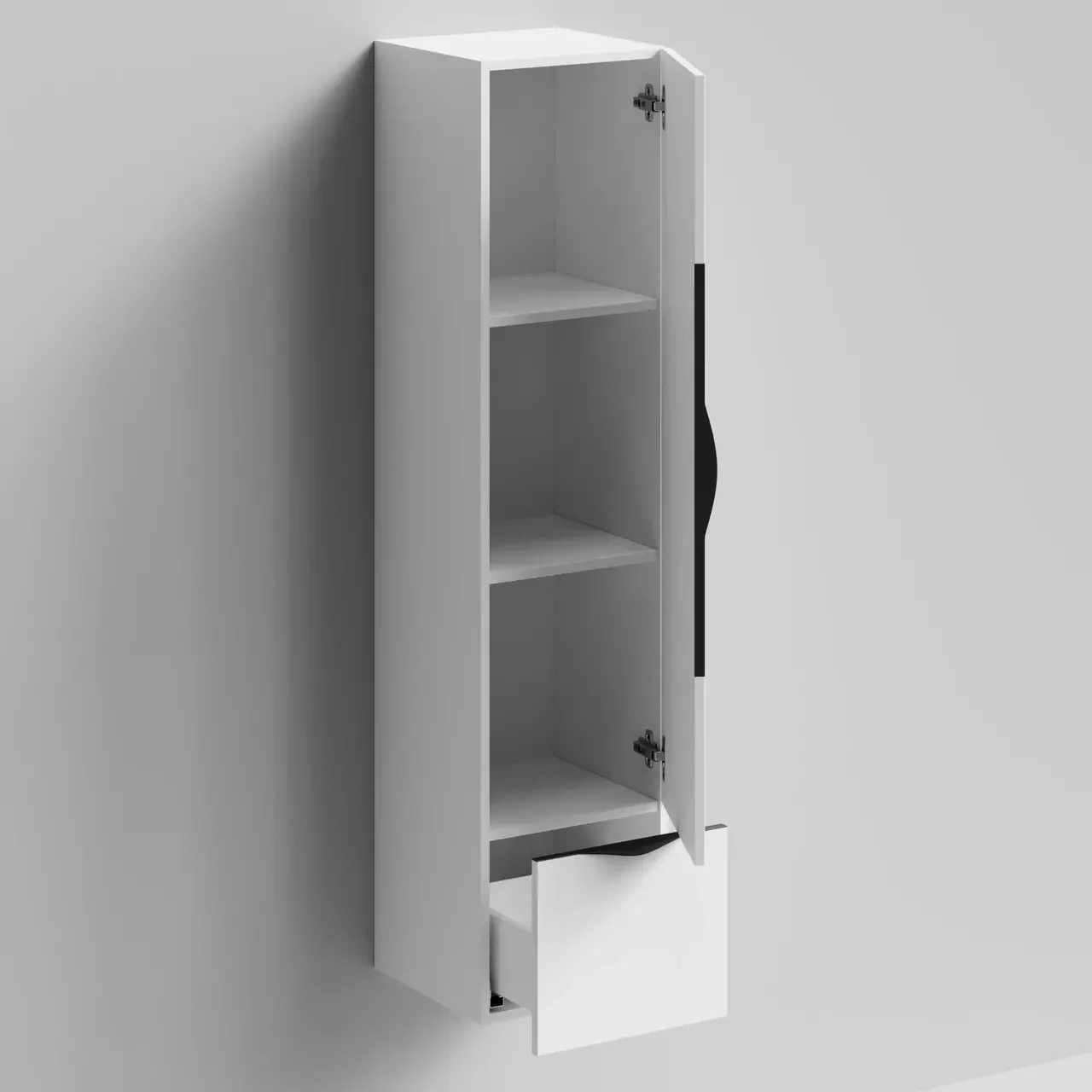 Пенал Vod-ok Марко 35 R/L 1 дверь с ящиком, подвесной, белый + 13 цветов, ручка хром или черный