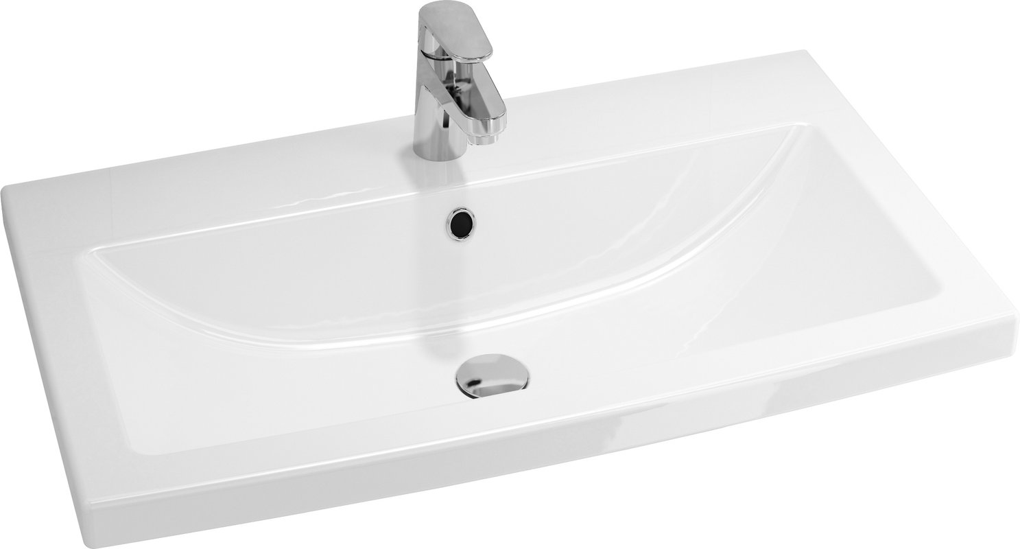 Тумба подвесная Vigo Geometry 70 с раковиной Фостер 70, белый