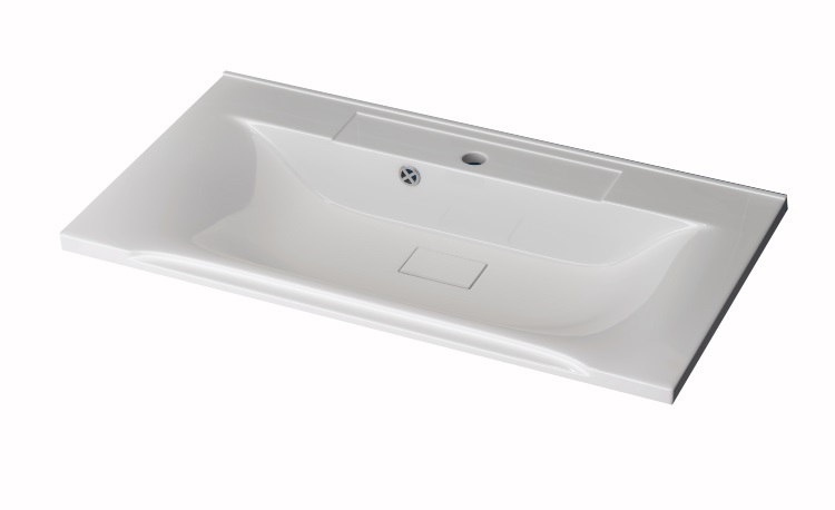 Тумба с раковиной Francesca Доминго М 90 напольная, 3 двери, 2 ящика, белая