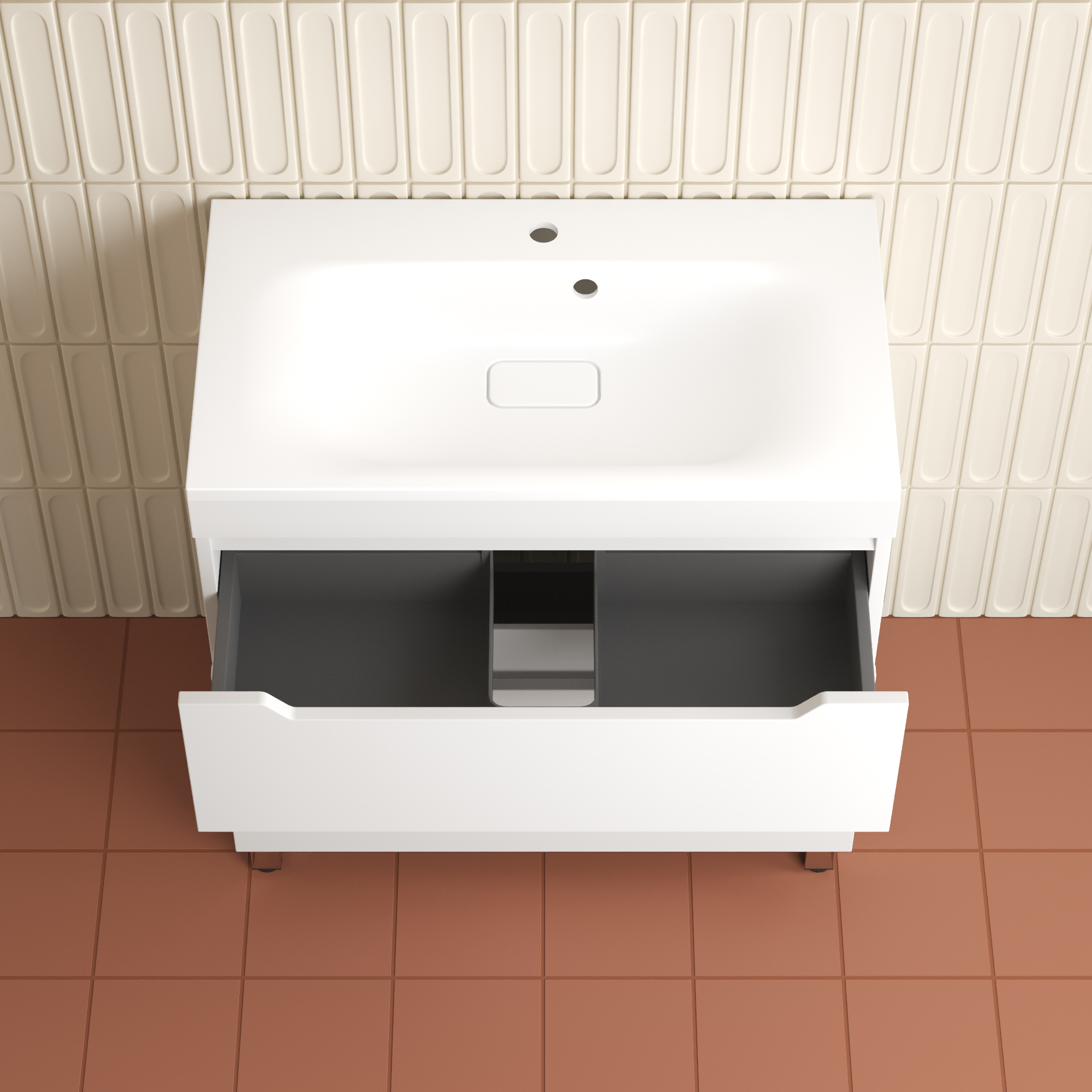 Тумба напольная Style Line Остин 80 с раковиной Фортуна 80 белый