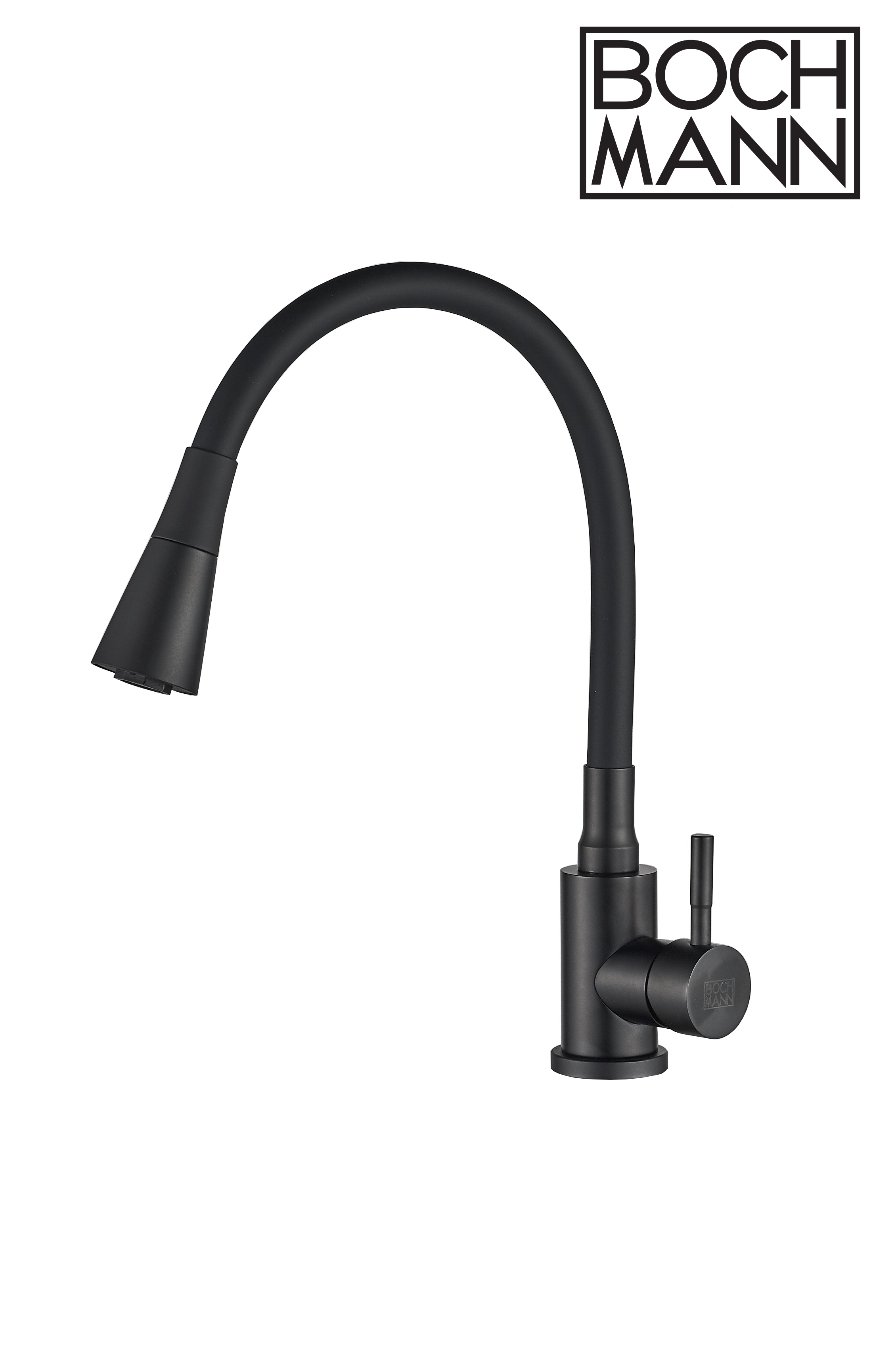 Cмеситель для кухни BochMann MIA B с гибким изливом, черный