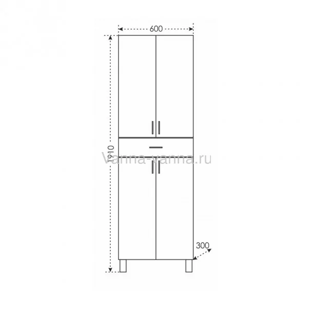 Пенал Санта Дублин 60 напольный