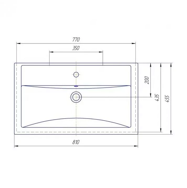 Тумба напольная Санта Марс 80 с раковиной 80 Фостер, 2 ящика, белая