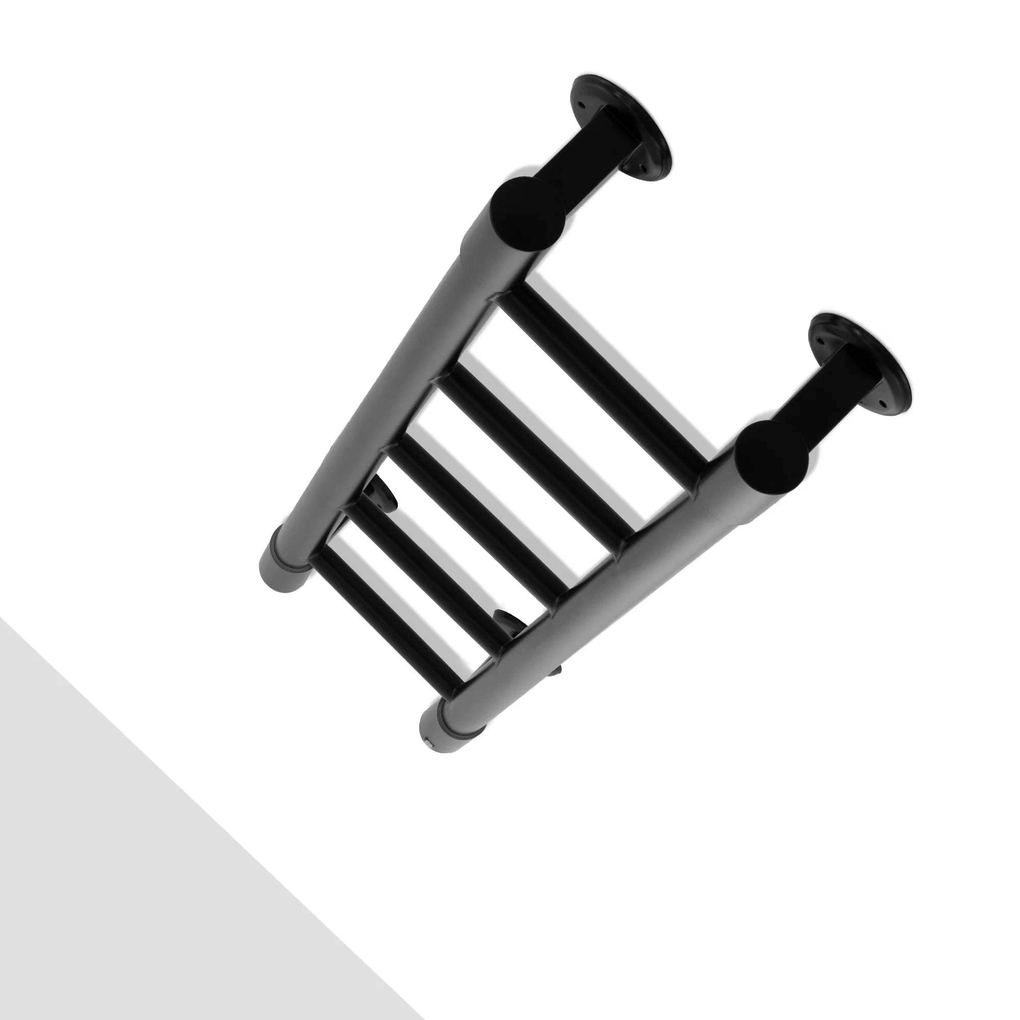 Полотенцесушитель электрический Energy H2 850x200 черный матовый, тип "лесенка" прямая, узкий, скрытый/наружный монтаж