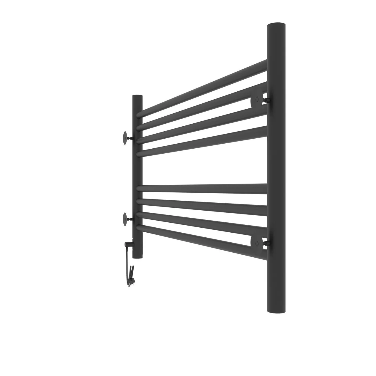 Полотенцесушитель электрический Laris Оливия ЧК8 800х500 правый, черный матовый